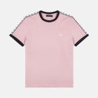 T-SHIRT RINGER FRED PERRY CON FETTUCCIA CHALKY PINK 