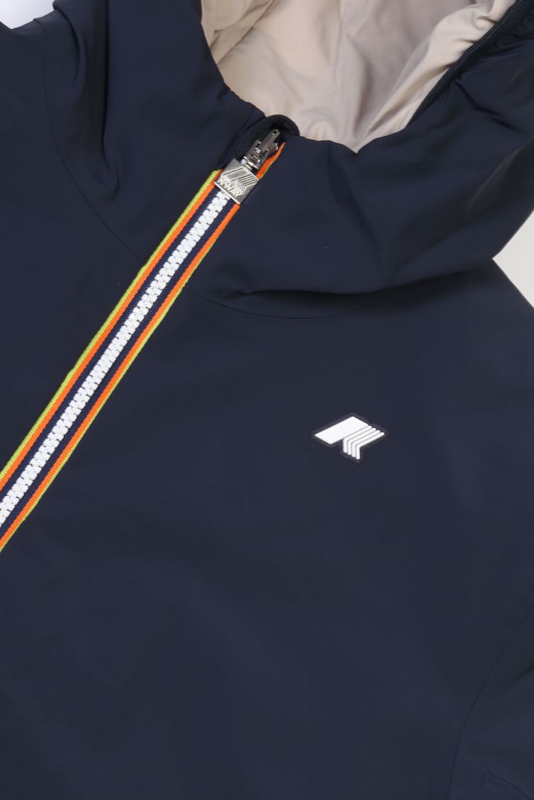Giubbotto Uomo K-Way Double Face Jack St Warm Blue Depht/Beige