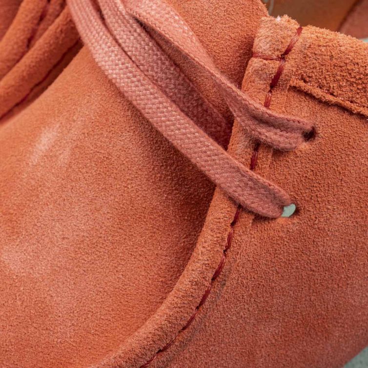 Wallabee store coral suede