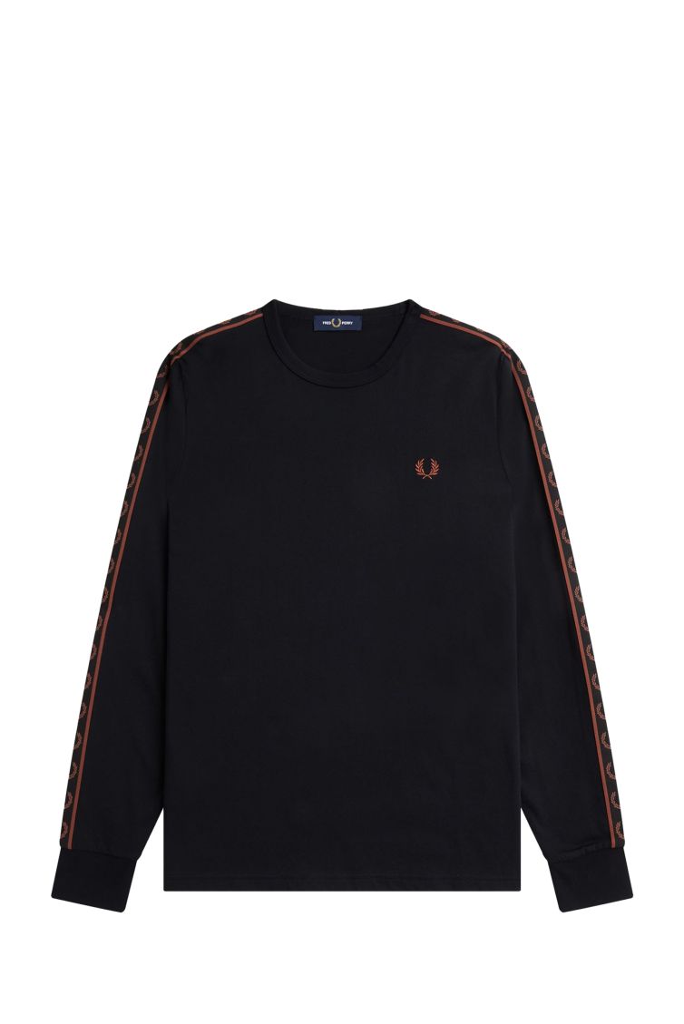 T-SHIRT UOMO FRED PERRY BLACK/WHISKY/BRWN