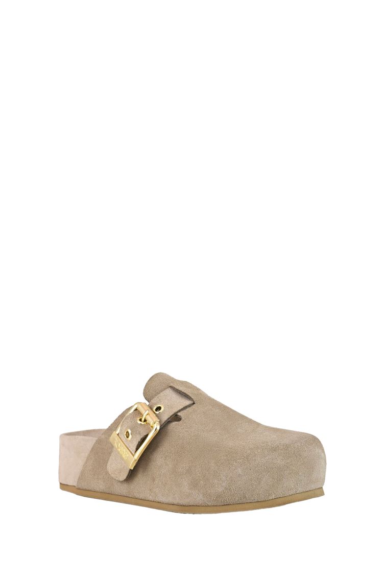 Ciabatta Sabot Donna Colors Of California - Pelle Scamosciata Con Fibbia - Foto 5