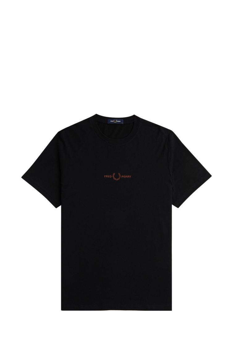 T Shirt Uomo Fred Perry M4580 Black Whiskybrwn Nuvolari.biz