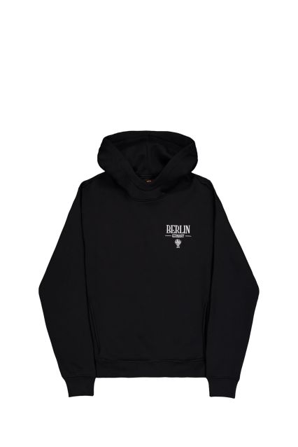 FELPA UOMO ALPHA INDUSTRIES BERLIN CANDY HOODY BLACK