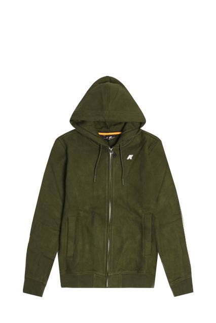 GIUBBOTTO UOMO K-WAY ANTHONY HEAVY FLEECE GREEN CYPRESS