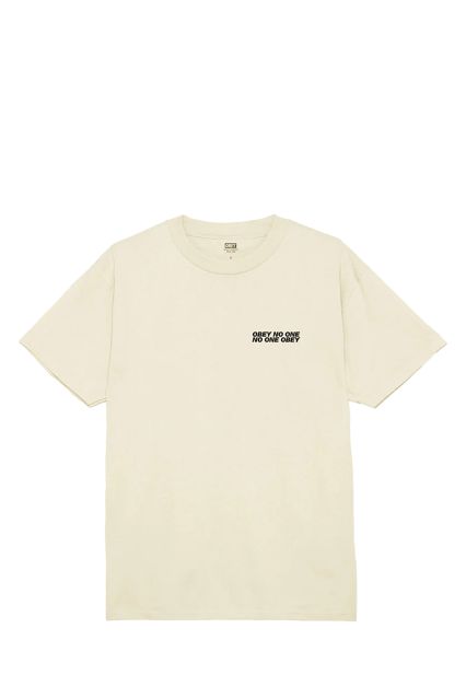 T-SHIRT UOMO OBEY NO ONE CREAM