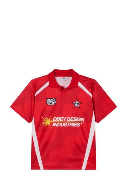 T-SHIRT UOMO OBEY SOCCER RED MULTI