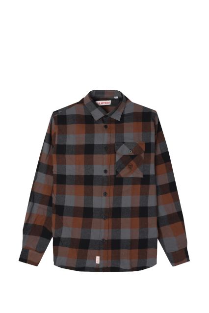 CAMICIA UOMO J.B. MITTWOCH ALBURY VINO/NERO