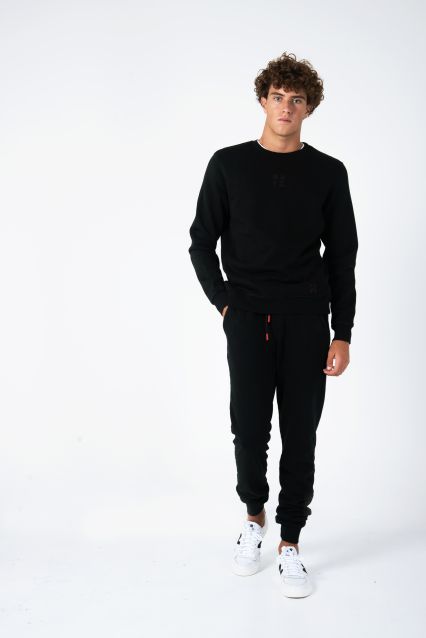 FELPA UOMO GIROCOLLO RAYZ NERO