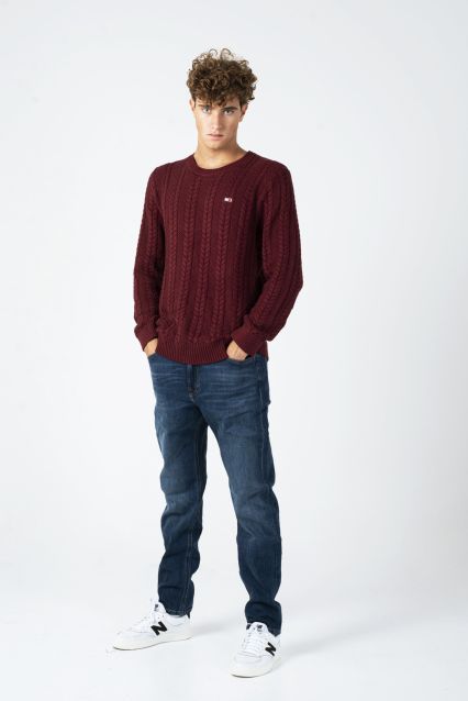 MAGLIONE UOMO TOMMY JEANS DEEP ROUGE