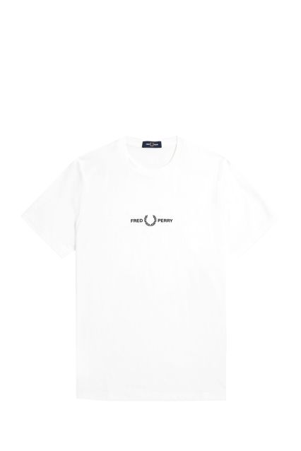 T-SHIRT UOMO FRED PERRY WHITE