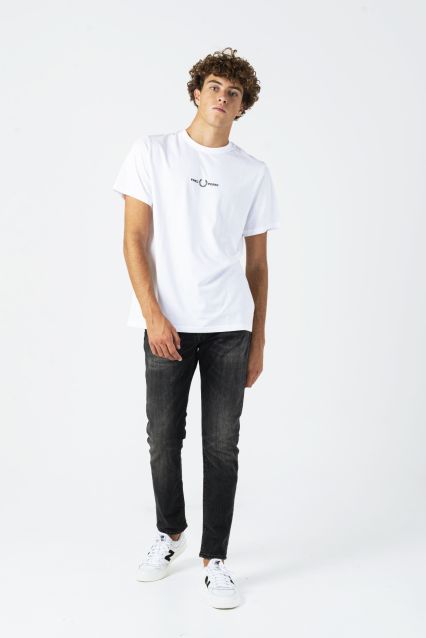 T-SHIRT UOMO FRED PERRY WHITE