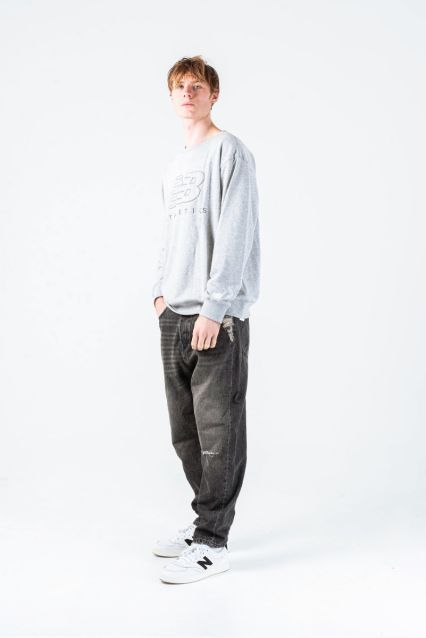 FELPA GIROCOLLO NEW BALANCE ATHLETIC GREY