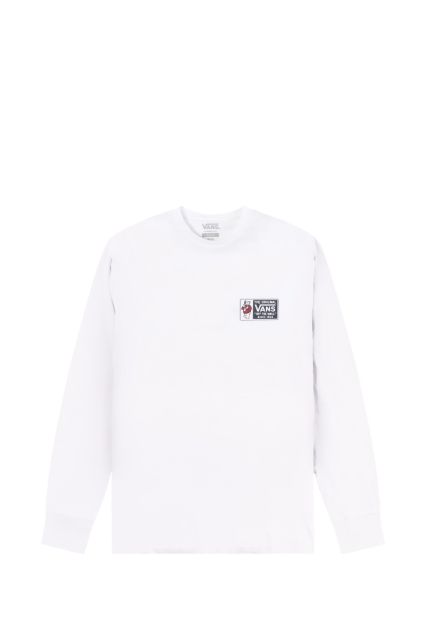 H-Brands Uomo Abbigliamento Top e t-shirt T-shirt T-shirt a maniche lunghe T-Shirt a manica lunga bianca con cuore rosso e loghi 
