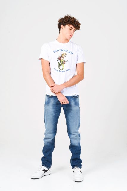 T-SHIRT UOMO ROY ROGER'S SIRENA OFF WHITE