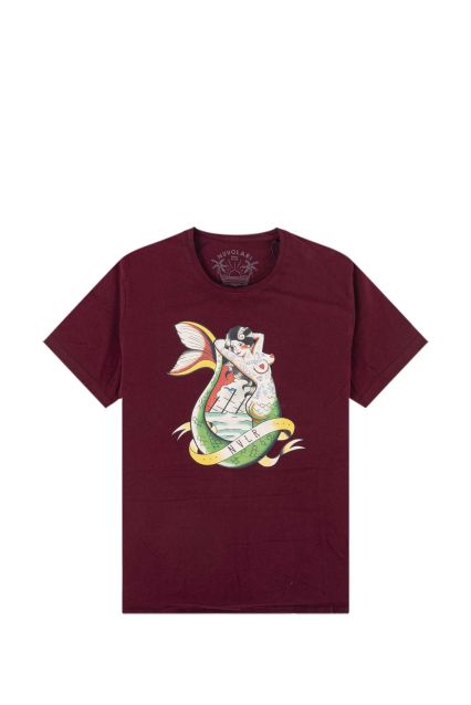 T-SHIRT UOMO NUVOLARI SIREN BORDEAUX