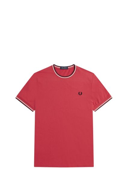 T-SHIRT UOMO FRED PERRY WASHED RED