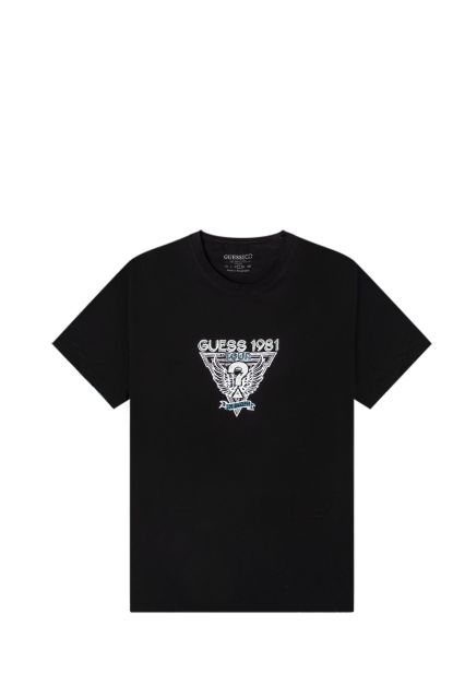 T-SHIRT UOMO GUESS JEANS  JET BLACK-JBLK
