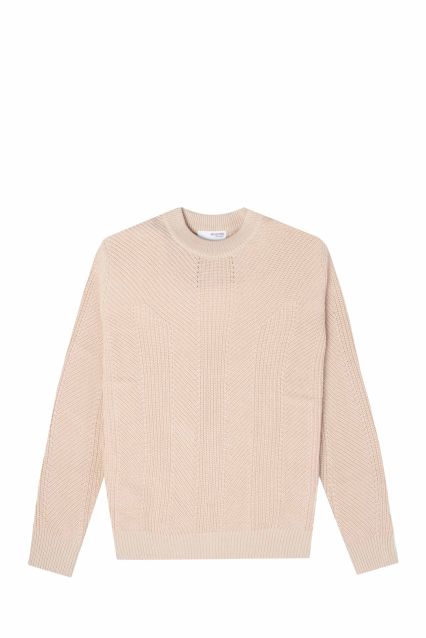 MAGLIA UOMO SELECTED OATMEAL