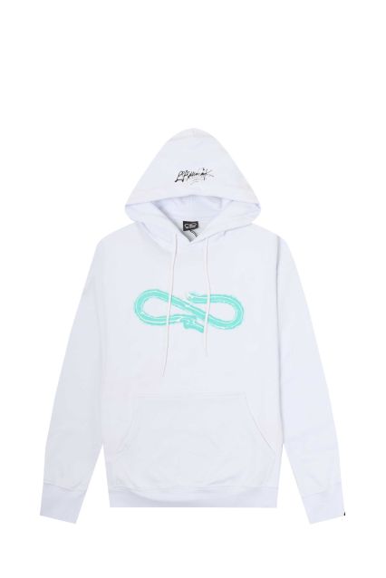 FELPA UOMO PROPAGANDA LOGO MANIAK WHITE CAPPUCCIO