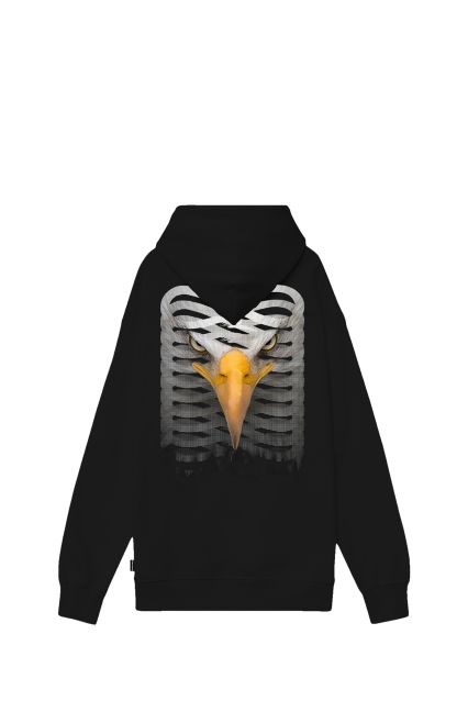 FELPA UOMO PROPAGANDA RIBS EAGLE BLACK