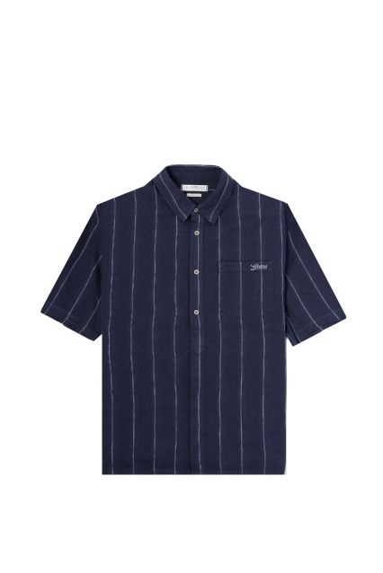 CAMICIA UOMO GUESS JEANS BLUE DOBBY WASH