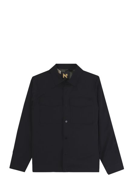 CAMICIA UOMO NUVOLARI OVERSHIRT PYRON NERO