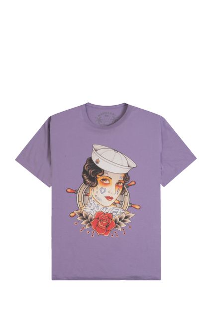 T-SHIRT UOMO NUVOLARI MARINE LILLA