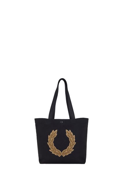 BORSA UOMO FRED PERRY TOTE BAG BLACK/WARMSTONE
