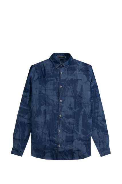 CAMICIA UOMO GUESS JEANS INDIGO PALMS