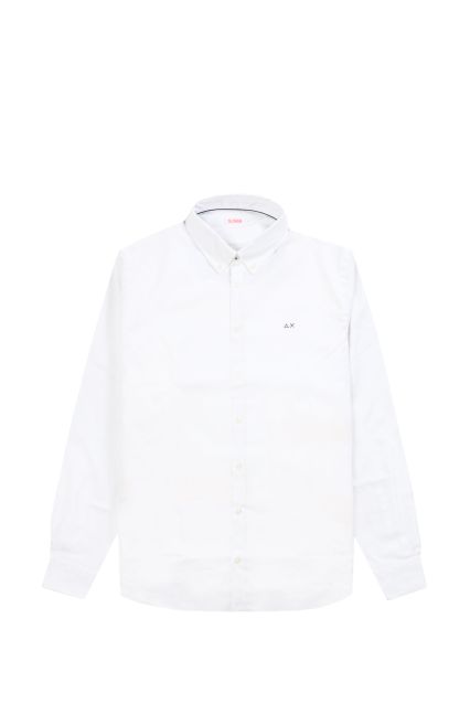 CAMICIA UOMO SUN68 OXFORD SMALL COLLAR BIANCO