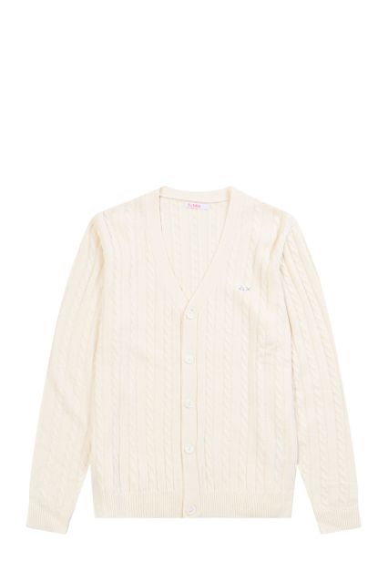 CARDIGAN UOMO SUN 68 BIANCO PANNA