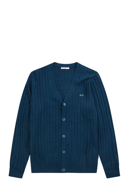 CARDIGAN UOMO SUN 68 BLUE PROFONDO
