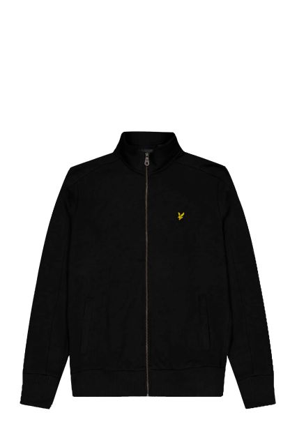 FELPA UOMO LYLE & SCOTT ZIP JET BLACK