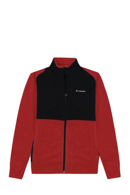 FELPA UOMO COLUMBIA SAGE PEAK FZ FLEECE SAIL RED/BLACK