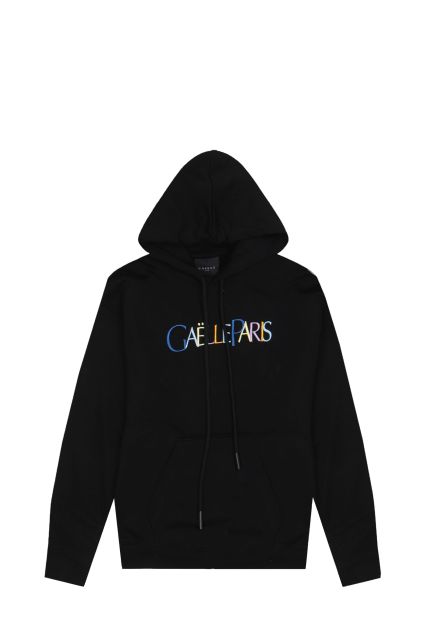 FELPA UOMO GAELLE PARIS NERO CON CAPPUCCIO