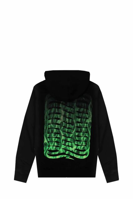 FELPA UOMO PROPAGANDA RIBS FLAME HD NERO