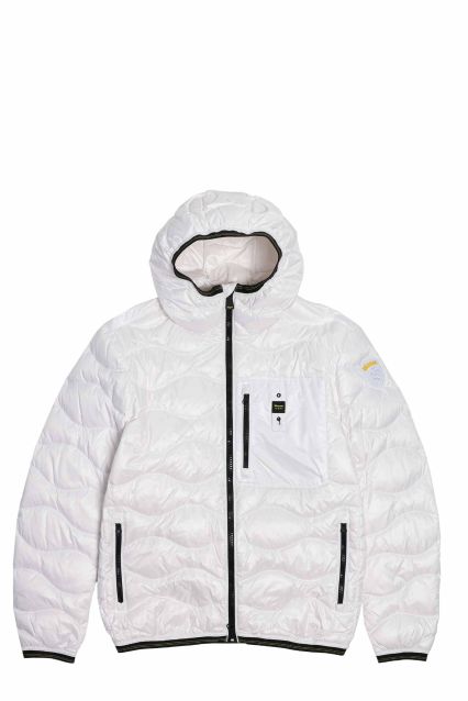 PIUMINO UOMO BLAUER WAVE BIANCO OTTICO
