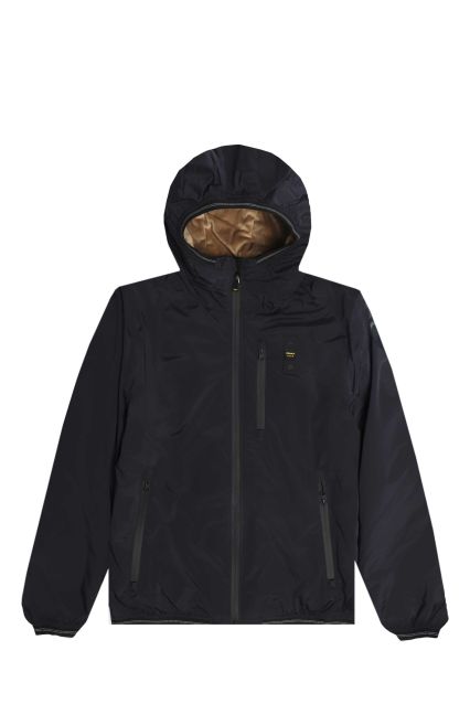 GIUBBOTTO UOMO BLAUER DEVON BLU CON CAPPUCCIO
