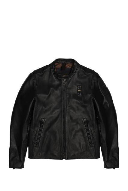 GIUBBOTTO UOMO BLAUER IN PELLE RIPLEY NERO