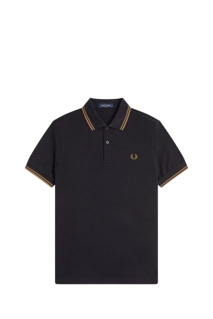 POLO UOMO FRED PERRY BLACK/SHADEDSTON