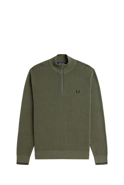 MAGLIONE UOMO FRED PERRY LRL WRTH GREEN MEZZA ZIP