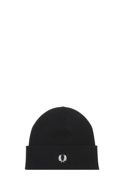 BEANIE FRED PERRY C8161 BLACK/SNOWWHITE
