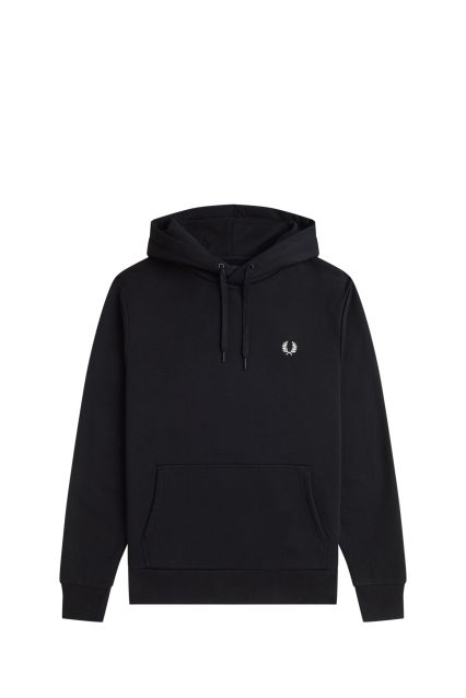 FELPA UOMO FRED PERRY BLACK CON CAPPUCCIO