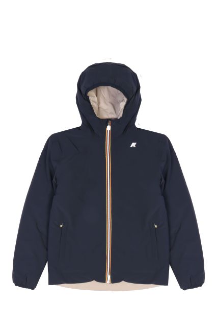 GIUBBOTTO UOMO K-WAY DOUBLE FACE JACK ST WARM BLUE DEPHT/BEIGE