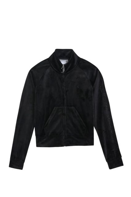 FELPA DONNA JUICY COUTURE LEIU FUNNEL NECK TRACKTOP BLACK