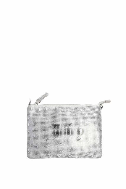 BORSA JUICY COUTURE MIA FLAT POUCH SILVER