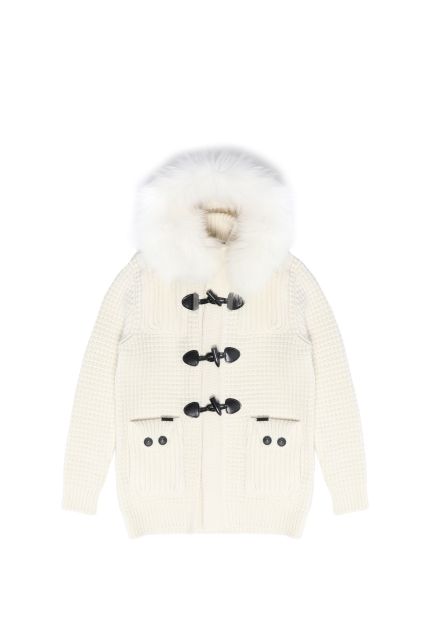 GIUBBOTTO UOMO BARK SHORT DUFFLE COAT W/MOURMASKY OFF WHITE