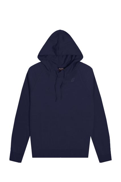 MAGLIA UOMO K-WAY LOKI MERINO BLUE MEDIEVAL CON CAPPUCCIO