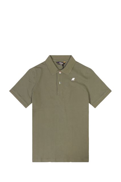 POLO UOMO K-WAY VINNIE PIQUE GREEN LICHEN