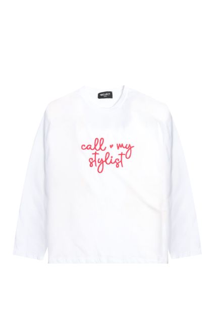 T-SHIRT DONNA PROJ3CT BELIEVE WHITE MANICA LUNGA